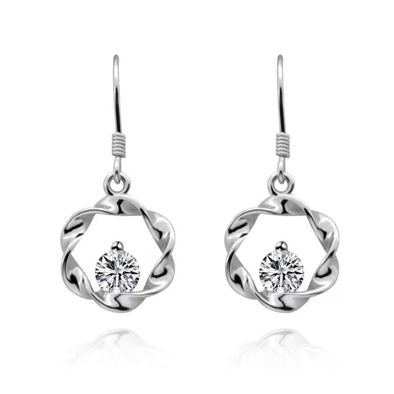 

Dangle & Chandelier Moissanite Or Natural Ruby Round Flower Drop Earring Per Jewelry 0.15ct*2pcs Gemstone 925 Sterling Silver Fine T290106