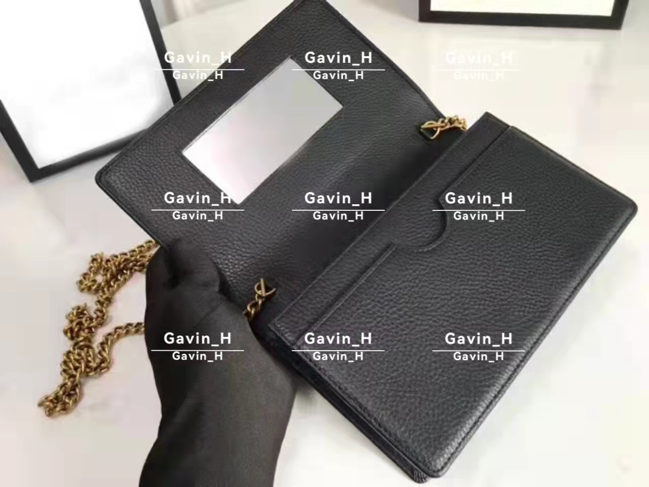 

Women Leather bag Fashion Lady shoulder bags Cowhide Handbag Purse wallet, Black