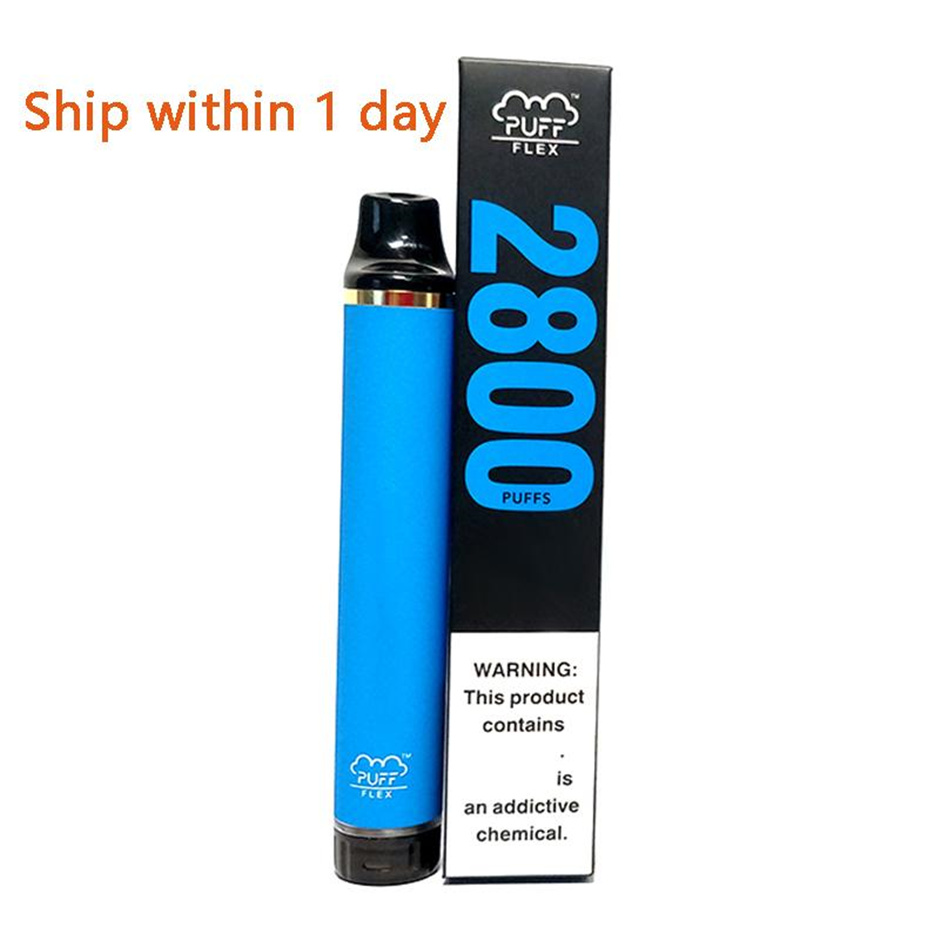 

Puff Bars Flex E Cigarette Disposable Vape Plus 2800 pods device kits 850mah battery pre-filled 8ml vaporizer