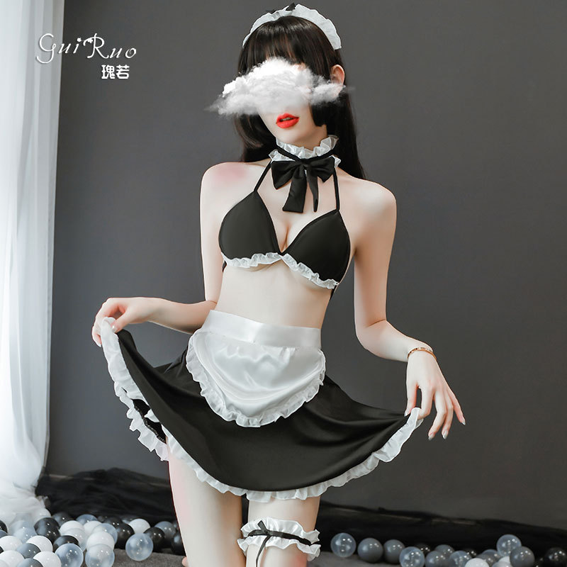 

Kawaii Bra Mini Skirt Lace Maid Bunny Uniform Lolita Sexy Lingerie School Girl Sailor Moon Cosplay Outfits Role Playing Costumes, Red