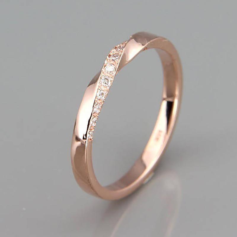

Cluster Rings Wedding Engagement For Women Delicate Wave S Shape Single Row Cubic Zirconia 3 Color Gift Fashion Jewelry KBR099, Golden;silver