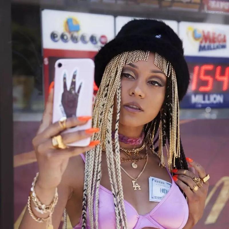 

Hair Clips & Barrettes Fashion Bohemian Jewelry Bridal Wedding Chain Accessories Long Tassel Rhinestone Head Gold Handmade, Golden;silver