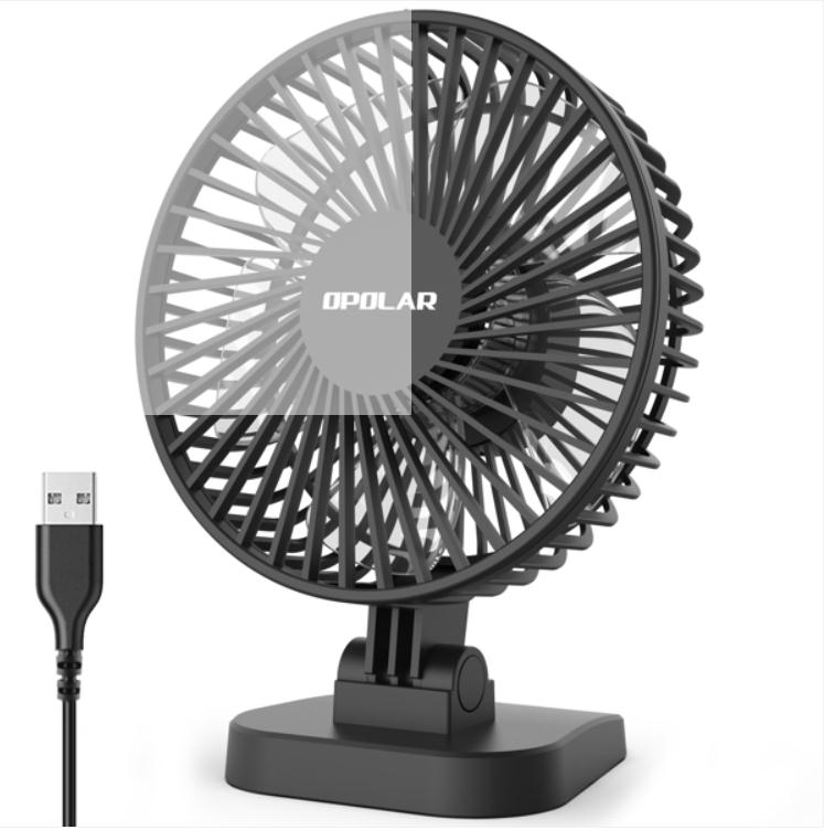 Home Decor USB Desk Fan Small but Mighty Quiet Portable for Desktop Office Table 40° Adjustment Better Cooling-image-718363419