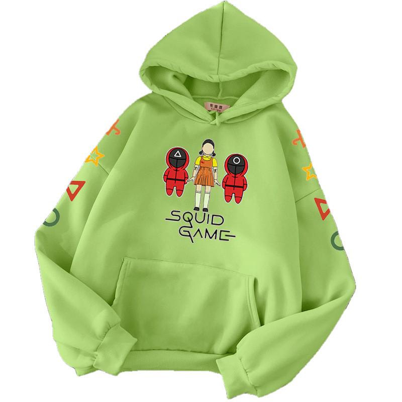 

Men's Hoodies & Sweatshirts Plush Oversized Hoodie Custom Korean Autumn Winter Shirt Squid Punk Clothing Japanese Streetwear CASUAL MAN, Black