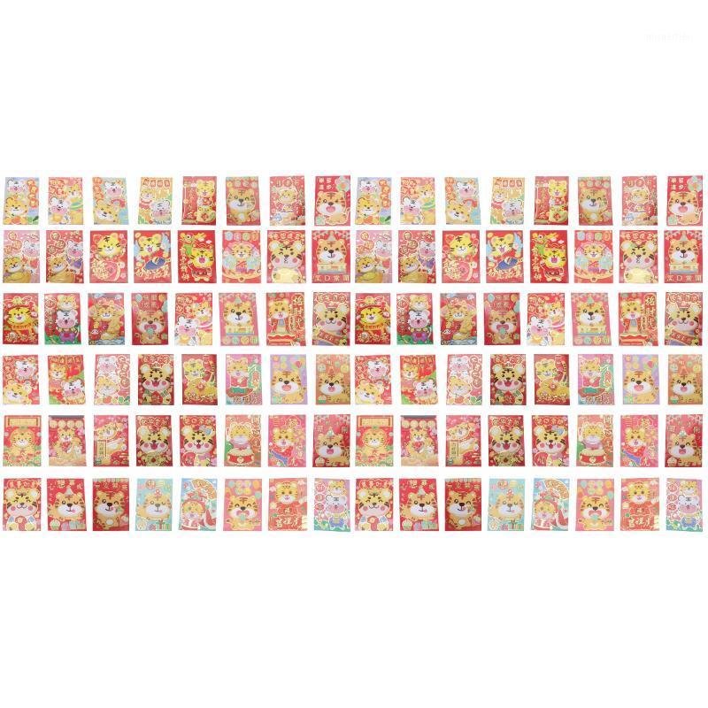 

Gift Wrap 96 Pcs Tiger Red Envelopes Chinese Year Traditional