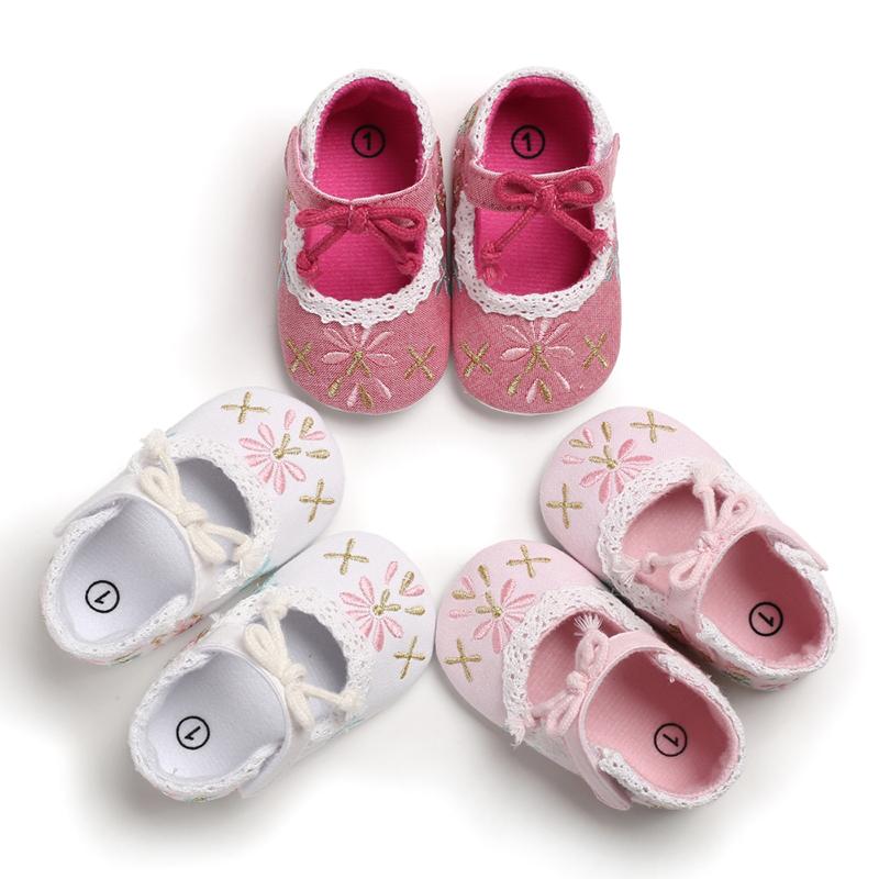 

First Walkers Prewalker Baby Spring And Autumn Style Soft Soles Comfortable Floral Print Casual Shoes 0-18 Months Bed Toddler