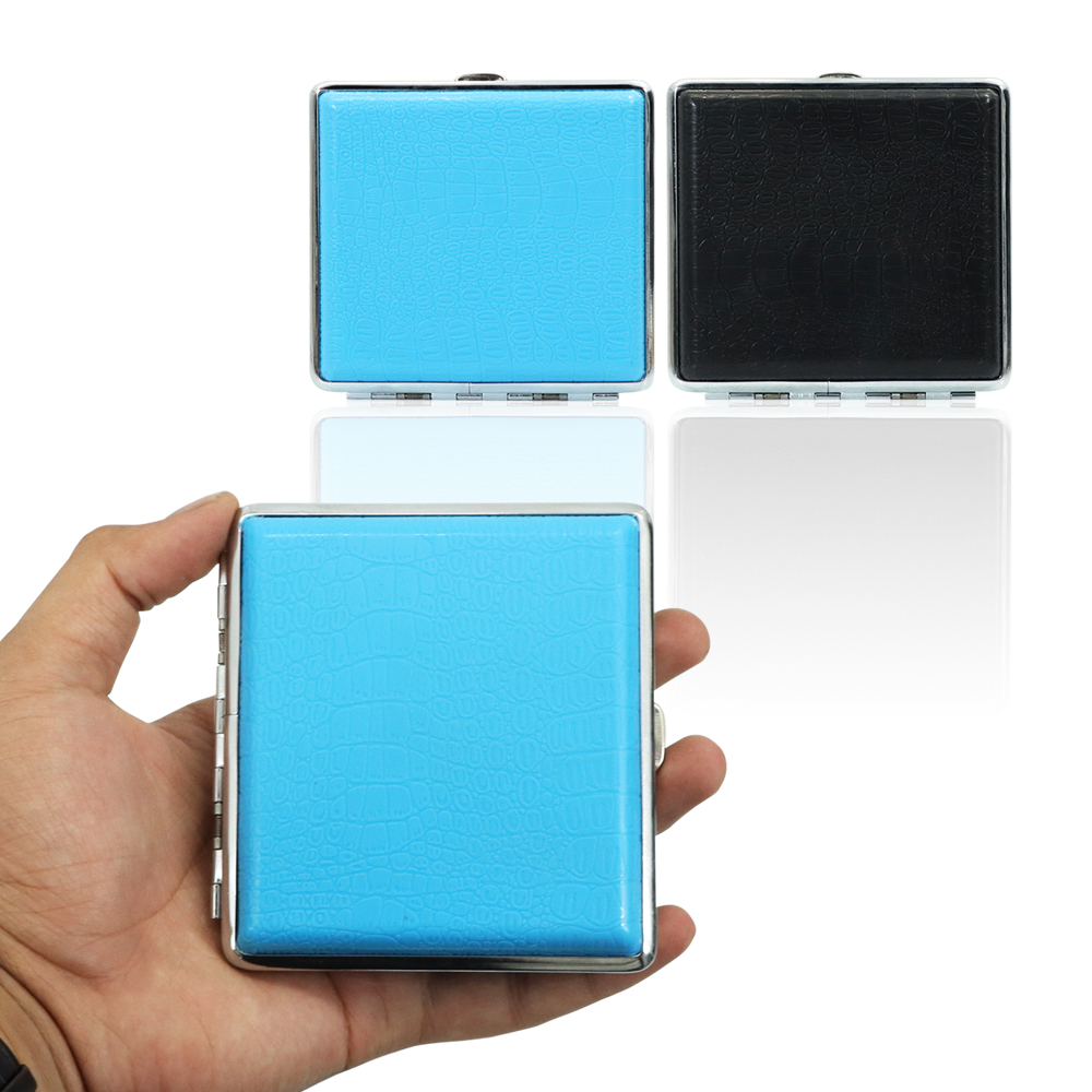 

Premium Plactic&Metal Cigarette Storage Box 94mm*98mm Tobacco Holder Durable Cigarette Container Herb Pack Cover Smoking Accessories Wholesale