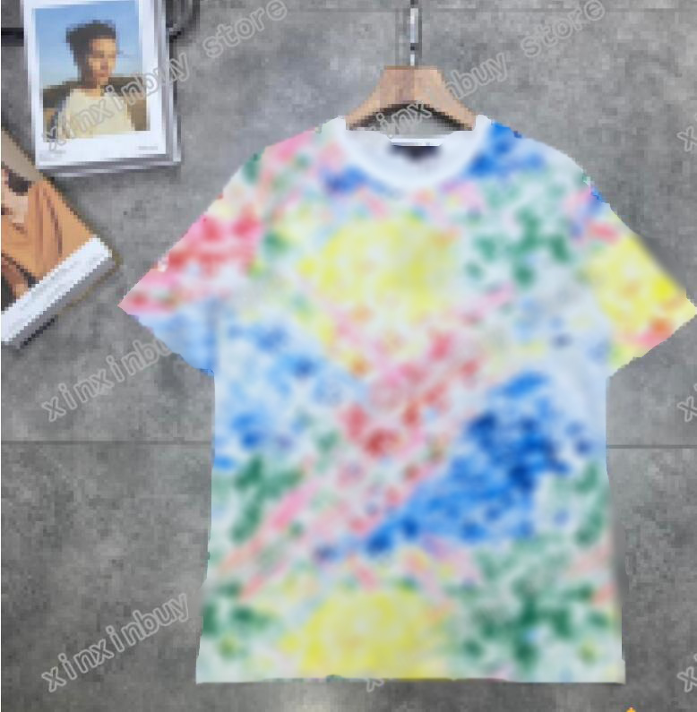 

2021 Designers Mens Womens T Shirts Crayon painting letters Man Paris Fashion T-shirt Top Quality Tees Street Short Sleeve luxurys Tshirts white black