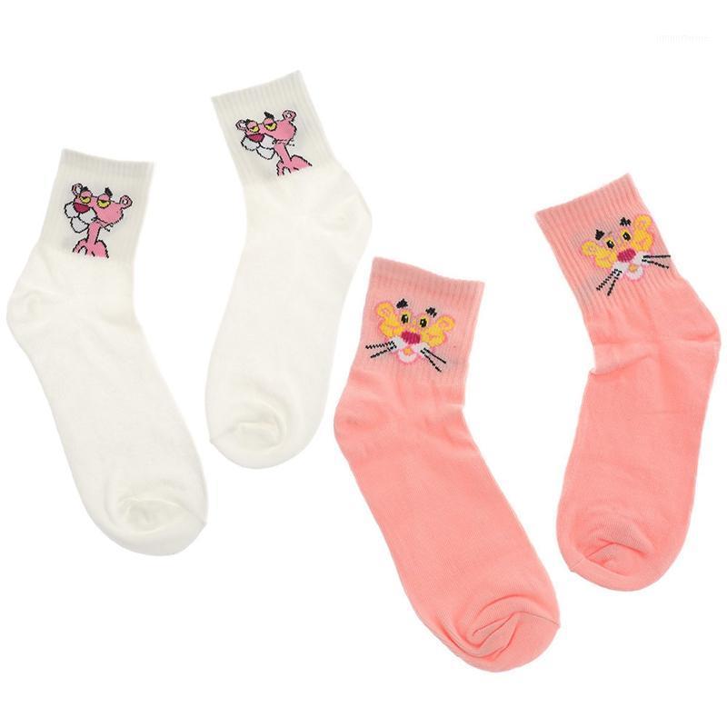 

Socks & Hosiery Japanese Kawaii Women Animals Embroidery Cartoon Tube Cute Pink Panther Cotton Harajuku Ladies Colorful Funny, Wt