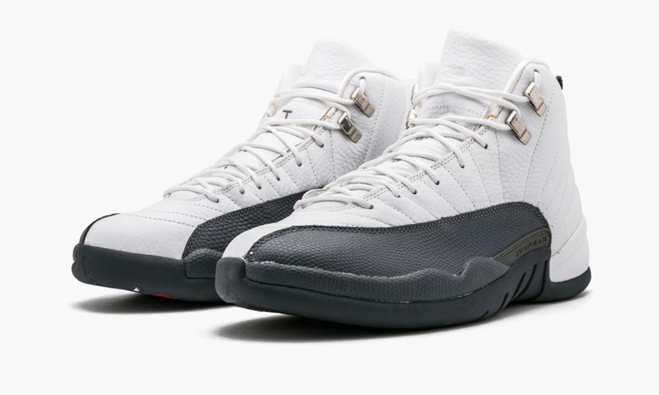Jumpman 12 White Flint Grey-Met Silver Retro Basketball Chaussures Real Carbon Fibre Outdoor Sports Sneakers avec boîte d'origine