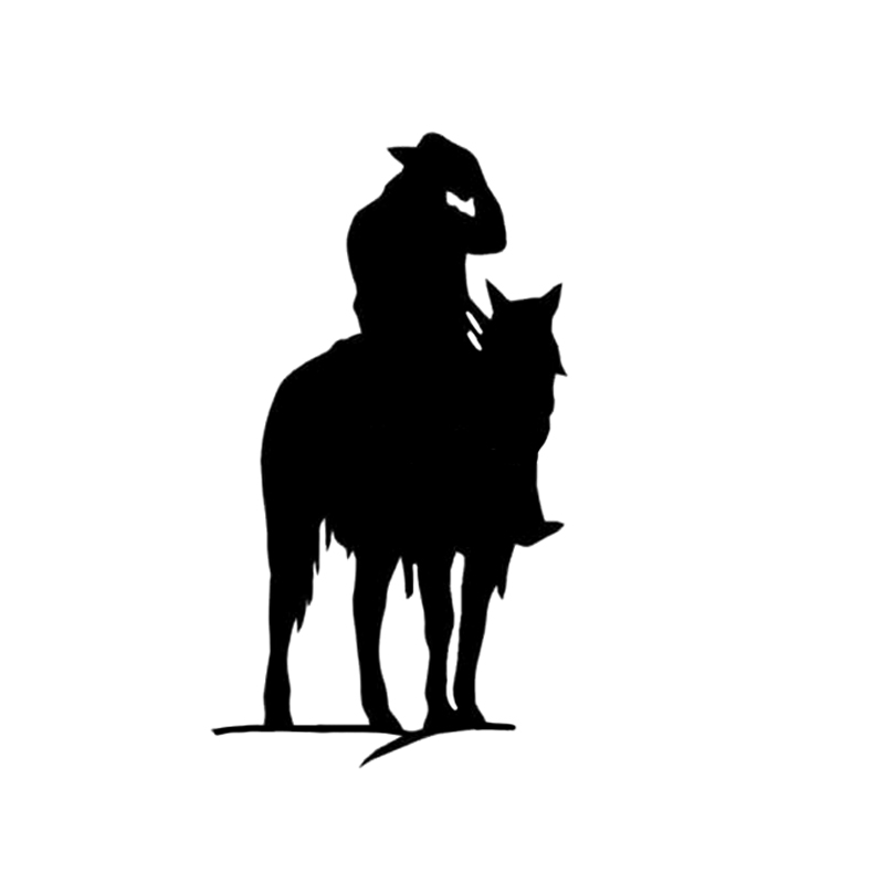 7,7 * 13.8cm Coolest Equestrian Sport Décor Autocollant de voiture Silhouette Vinyle Silhouette de haute qualité