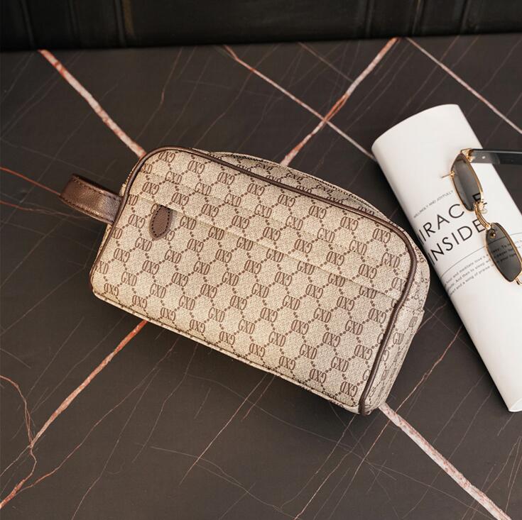 

Factory wholesale men handbag England Style plaid storage wallet waterproof wear-resistant leather clutch bag multifunctional leathers mobile phone bags, Black1-4084