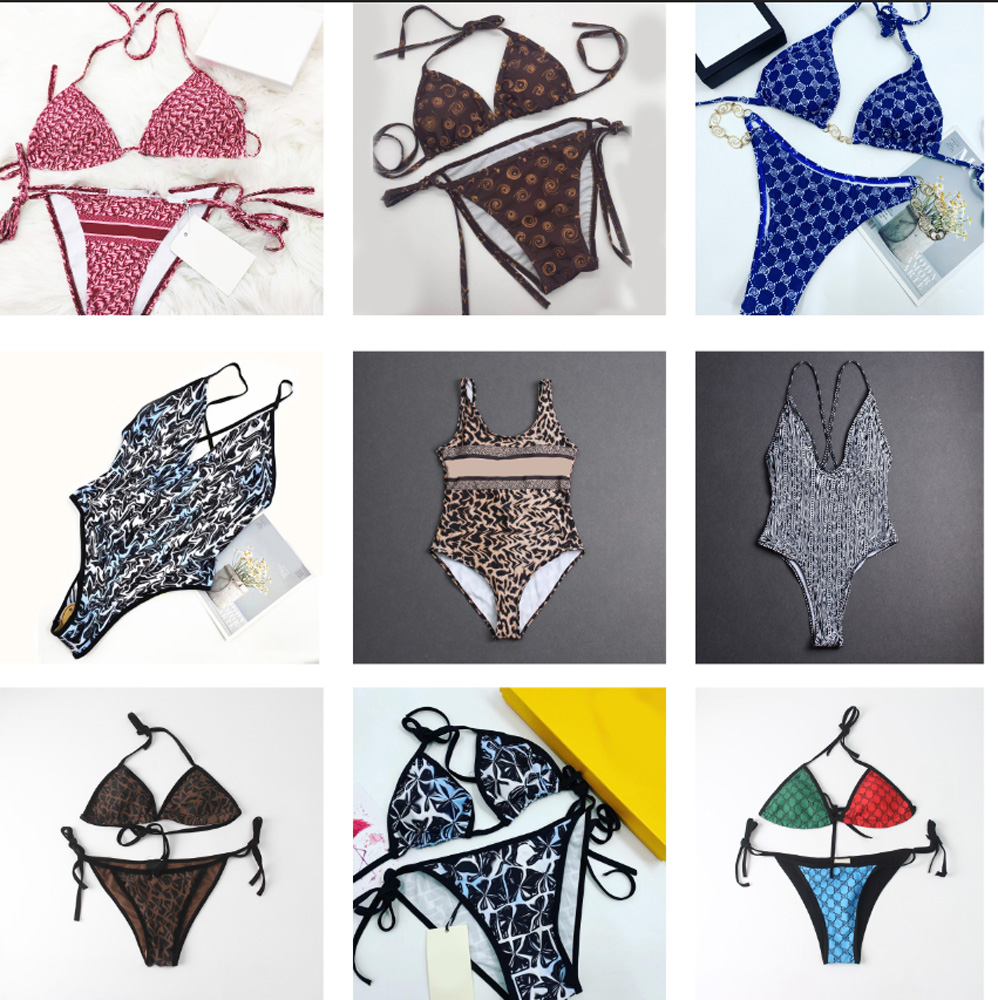 2022Women's Swimwear Bikini Lettering Summer Beach Vacation Fashion Designer Swimwear Clothing Dresses for Women lady-image-749091892