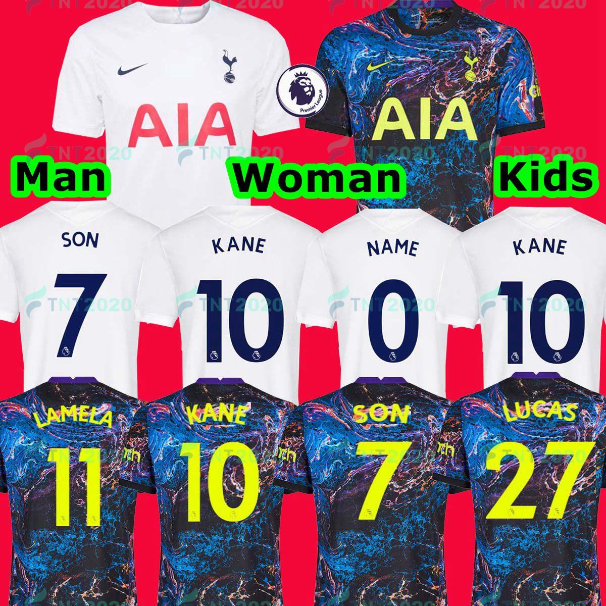 

Thailand 2021 2022 Tottenham Hotspur Spurs Soccer Jerseys 21 22 HOME AWAY Goalkeeper KANE SON BERGWIJN DELE LO CELSO Morgan BALE maillot de foot camiseta de fútbol, 21-22 home goalkeepr