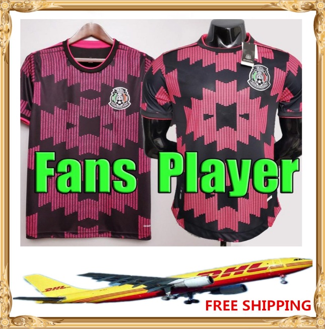 

DHL Mexico soccer jerseys Copa america Camisetas 20 21 Fans Player version CHICHARITO LOZANO DOS SANTOS 2021 football shirts Men, Black