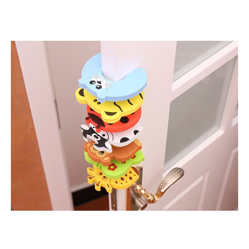 

Baby Finger Pinch Guards Colorful Cartoon Animal Safety Gates Foam Door Stopper for Kids Child body Protection