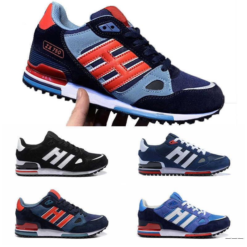 

2020 New EDITEX Originals ZX750 Sneakers blue black grey zx 750 for Mens and Womens Athletic Breathable casual Shoes Size 36-44 T5-B3