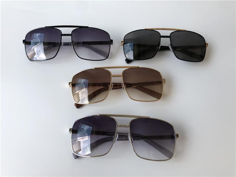 

0259 Classic Sunglasses Attitude Sunglasses Gold Frame Square Metal Frame Vintage Style Outdoor Classical Model