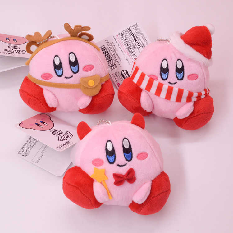 

10cm Cartoon Star Kirby Adventure Game Cute Plush Merry Christmas Milu Deer Keychain Character Doll Kids Toys, Shengdanmao