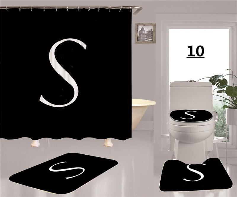 

New Designers Floor Non-slip Mat Shower Curtain Fashion Polyester Waterproof Multi-function Curtains Luxurious Skidproof Bathroom Mats
