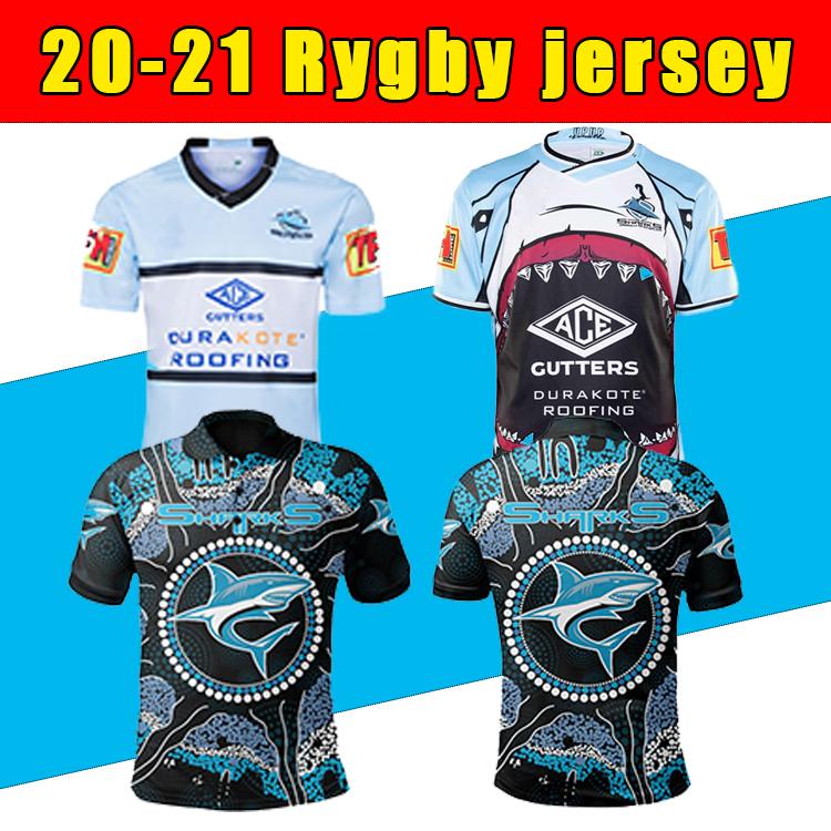 

2020 new CRONULLA-SUTHERLAND SHARKS Rugby Jersey 20 21 Indigenous Jersey nrl Rugby League Jerseys Australia SHARK maillot de rug, Black