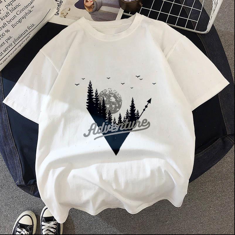 

womens t shirt women adventure letter print be wild dark forest female tumblr funny summer harajuku streetwear, White