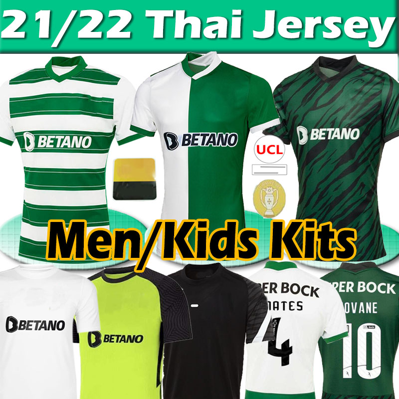 

XXXL 4XL Sporting CP 22/23 Lisboa soccer jerseys Lisbon Special Jovane Sarabia Vietto 2021 2022 Sporting Clube de football shirt men kids kit maillots de foot top, 22-23 third patch