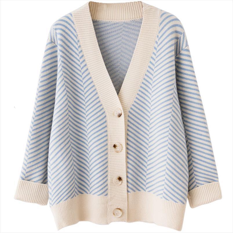 

women autumn spring v neck sweater knitted striped coat cardigans long sleeve poncho pull femme, White;black
