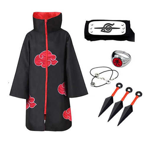 

5 PICS Uchiha Tobi Obito Akatsuki Cosplay Costume Cloak Halloween Man Woman Cosplay Costume Headband Accessories Y0827