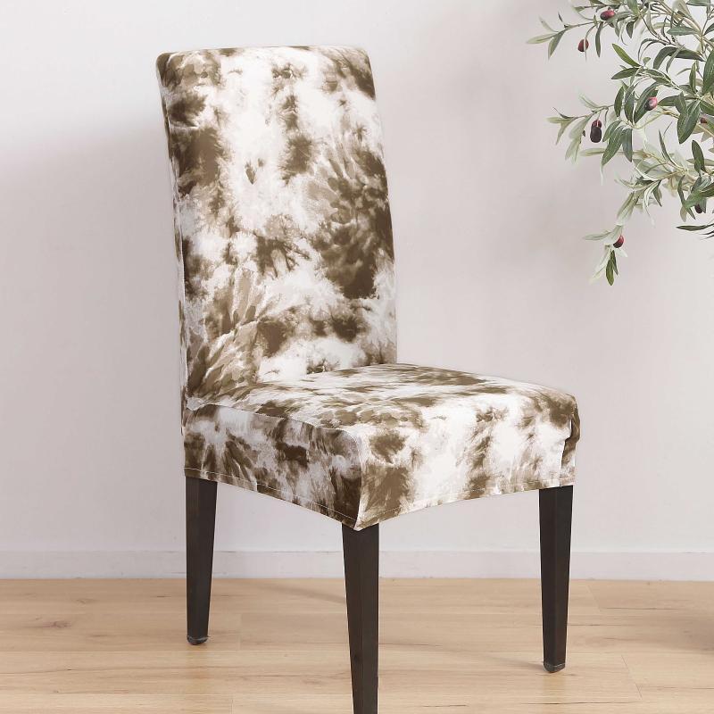 

Chair Covers Tie Dyeing Spray Style Cover Spandex Slipcovers For Dining Room Stretch Elastic Banquet El Home Decora