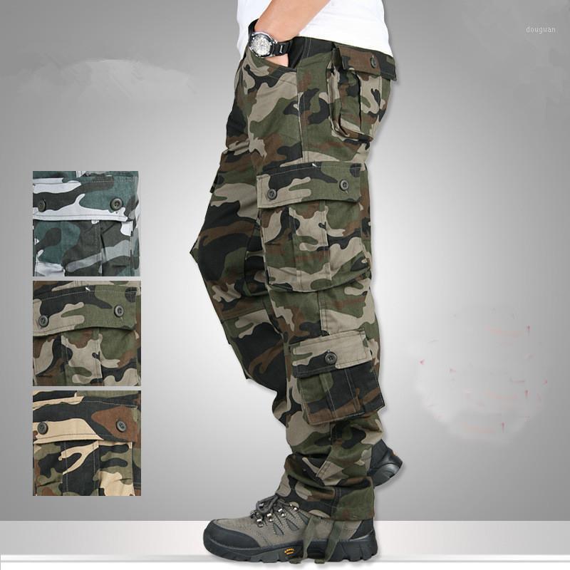 

Mens Joggers Army Combat Cargo Pants Trousers Men Loose Camo Cotton Overalls Casual Camouflage Plus Size Men's, Blue camo