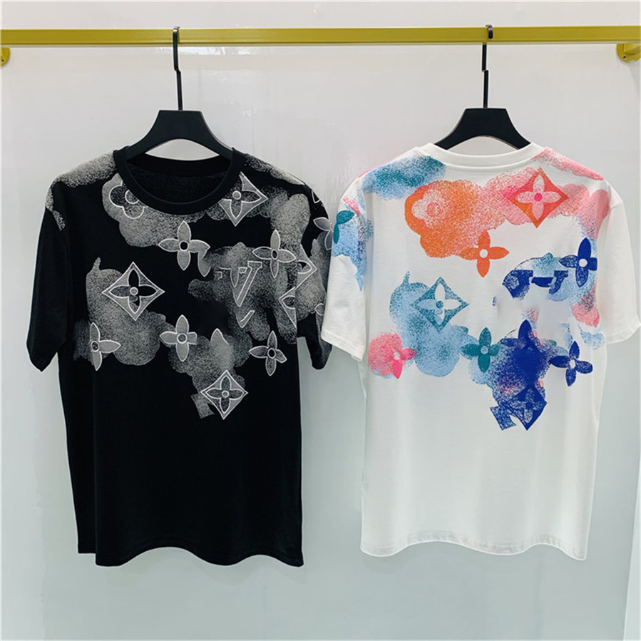 

2021Mens Letter Print T Shirts Blackwhite Fashion Designer SummerFashion, leisure and breathable High Quality Top Short Sleeve SizeS-XXL#96, White;black