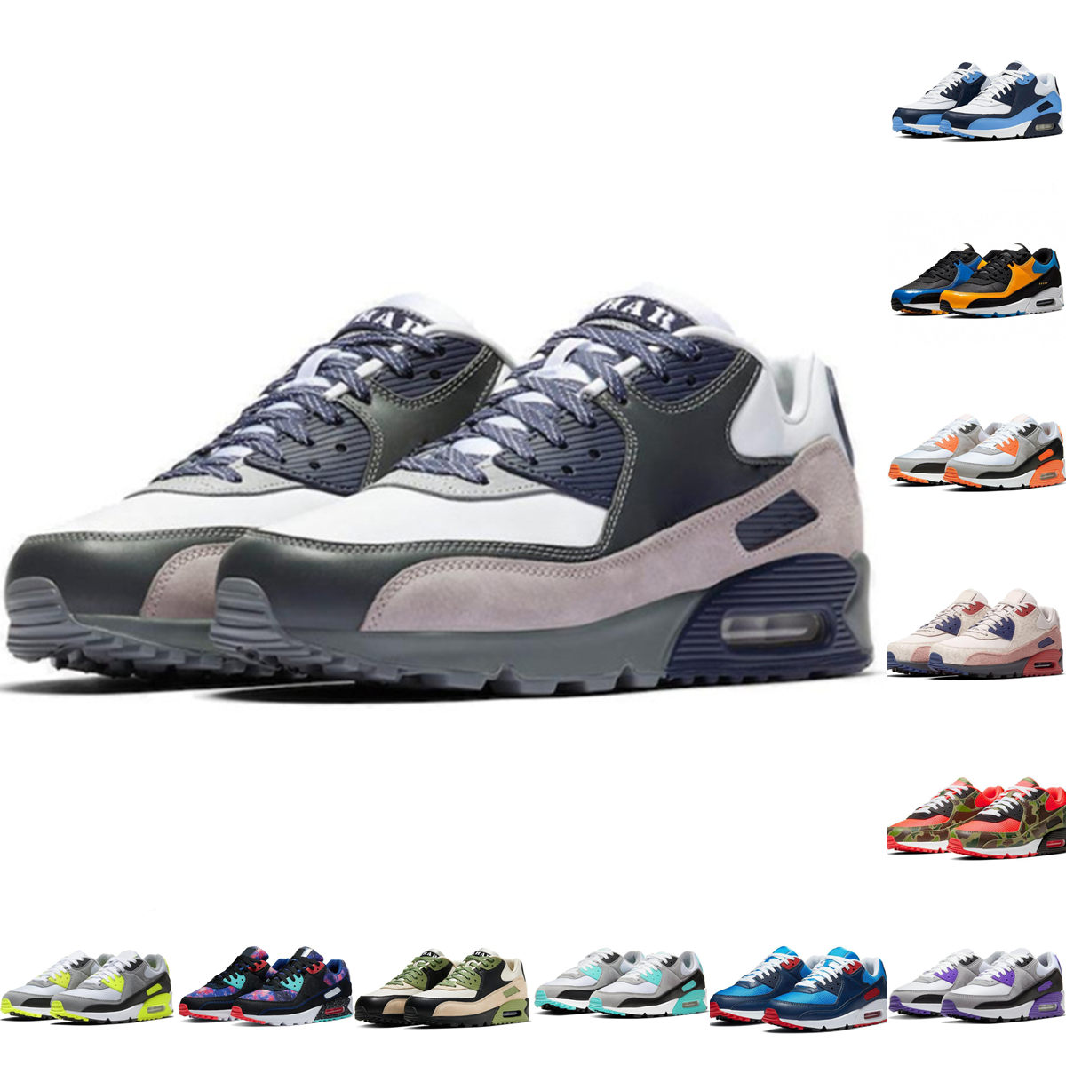 

high quality 90 running shoes women men des chaussures 90s Dancefloor Green USA Cool Grey Trail Vibes Orange Triple Black Camo mens sports s