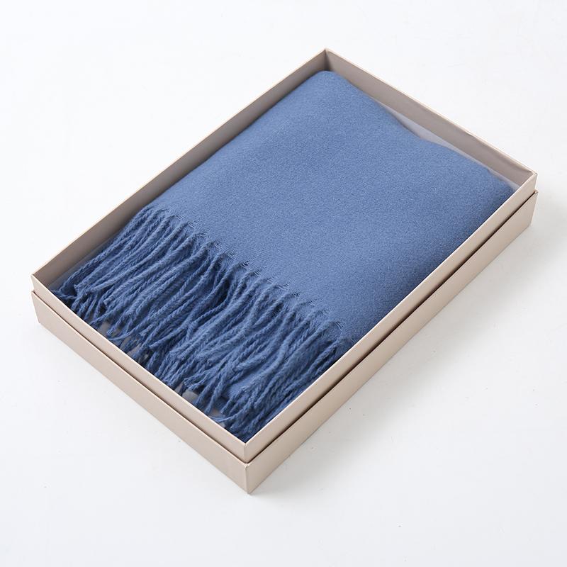 

Scarves Thicken Hijab Scarf Shawls Ladies Muslim Plain Wraps Headband Long 200*70cm Gift Box High Quality Imitation Cashmere