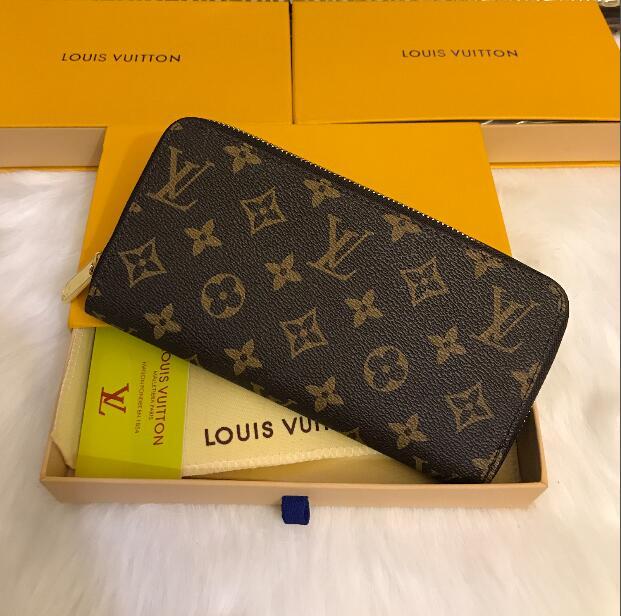 

lv LOUIS BAG VITTON Women Long Wallet zipper Genuine leather men purse handbag wallets, Red;black