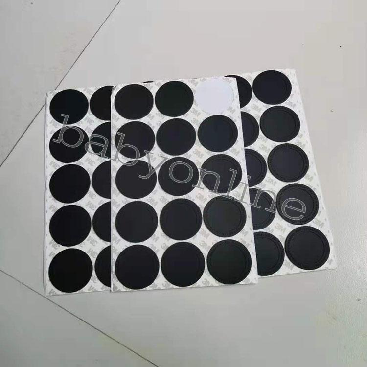 

Round Black Rubber Coaster Pad Self Adhesive Cup Bottom Stickers For 15oz 20oz 30oz Tumblers Protective Non-slip Pads