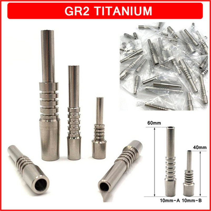 

Titanium GR2 Tip Nail Smoking 10mm 14mm 18mm Premium Grade 2 Tips Ti Nails for Glass Nectar Collector