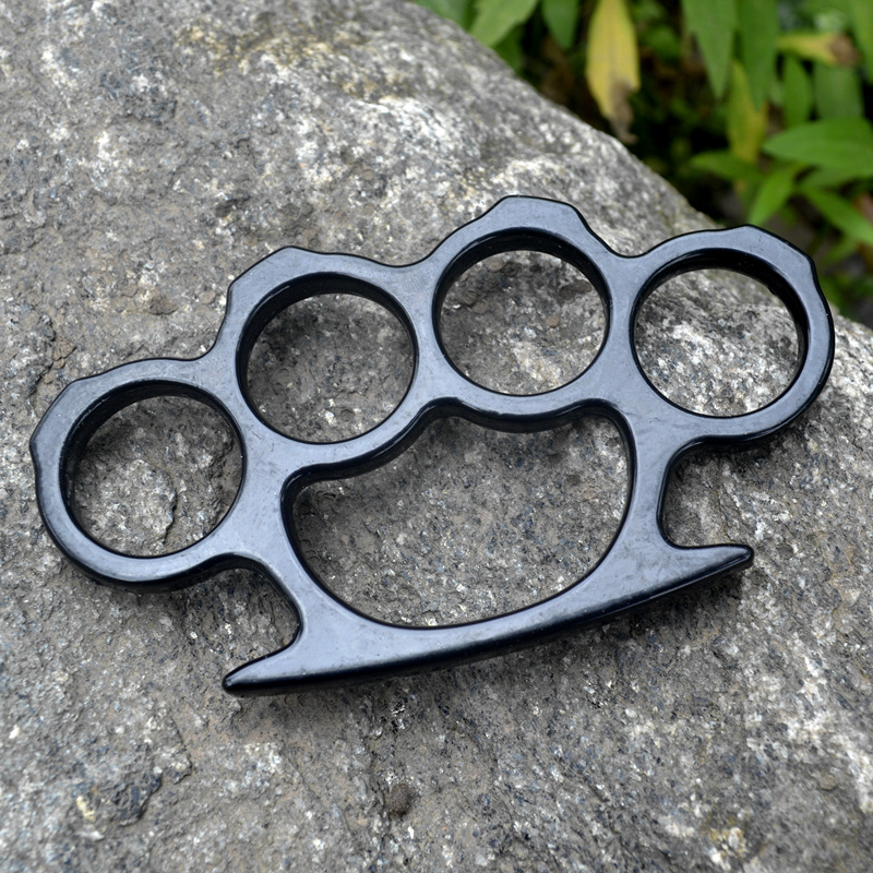 

Hand Tools Zinc Alloy Martial Art Fighting Metal Finger Tiger Four Fist Clasp Ring Hands Iron Brace