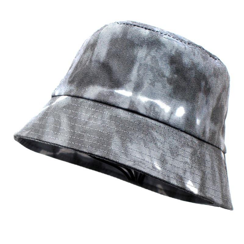 

Spring And Autumn Adult Fisherman Cap Women Fashion Tie Dye Bucket Hat Female Casual Cotton Flodable Sunscreen Basin Caps Wide Brim Hats, Grey
