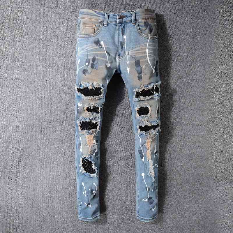 

A star jeans miri Fashion men's youth fashion large size special 523, Blue