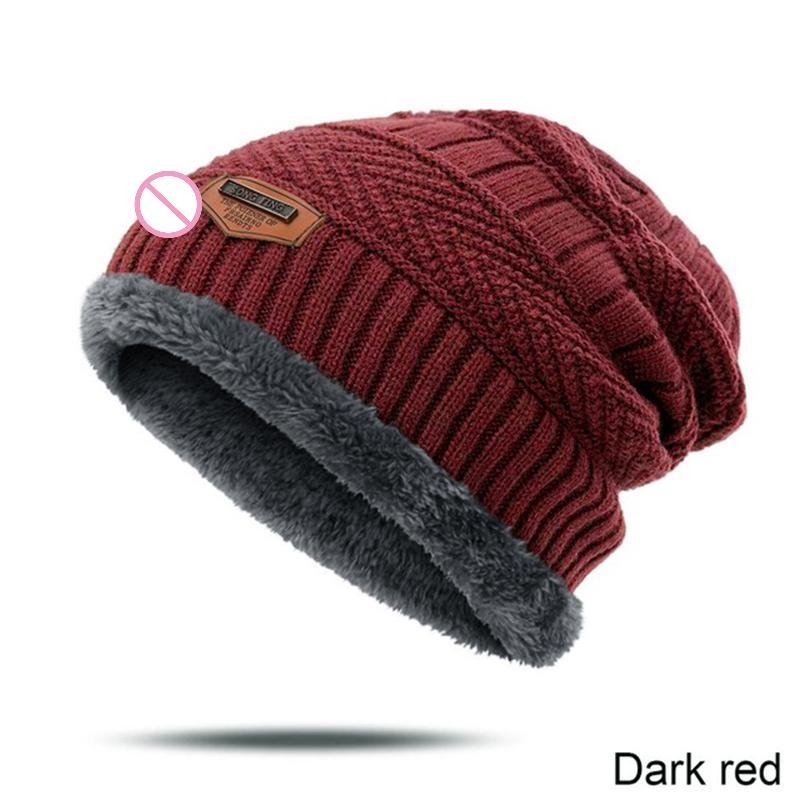 

Berets High Quality Men's Winter Hat Cotton Thicken Warm Beanies For Men Fashion Unisex Knitted Hats Bonnet, Khaki
