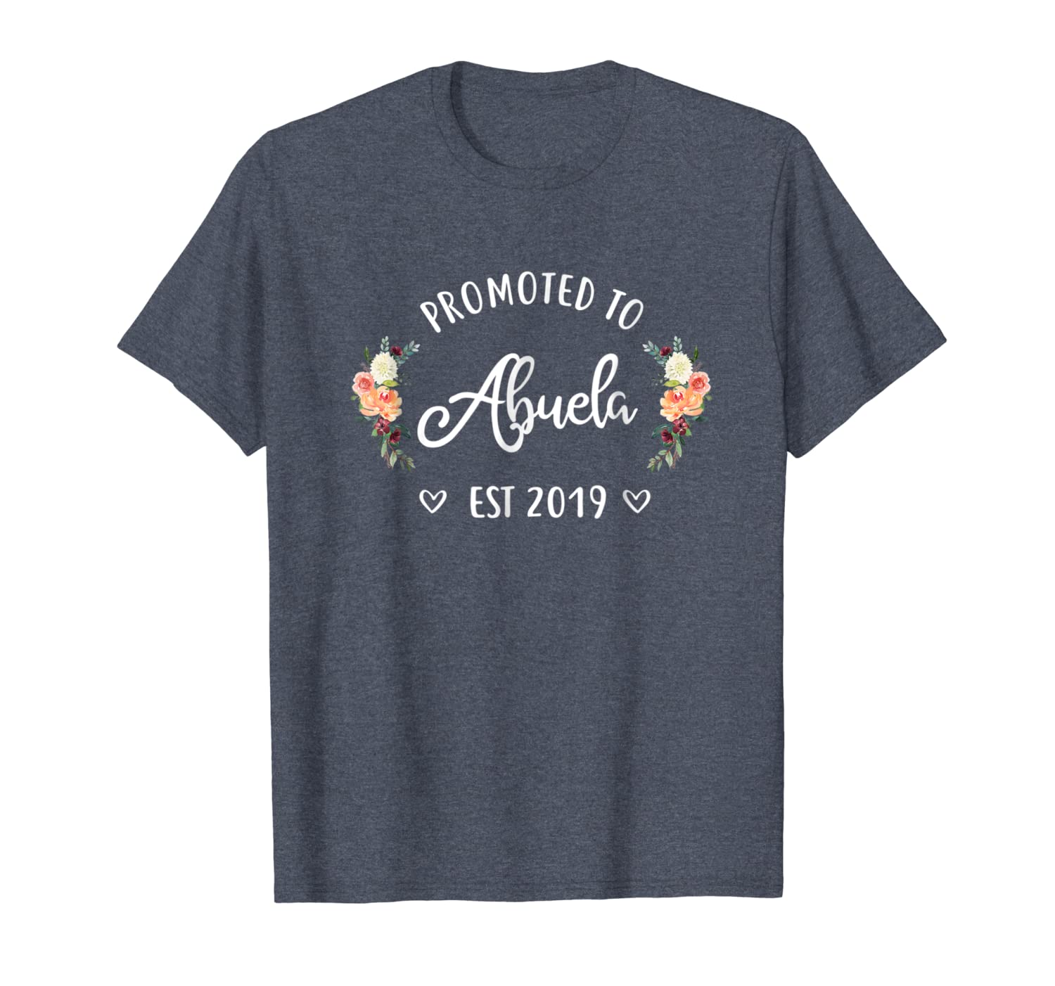 

promoted to abuela est 2019 new grandma t-shirt, White;black