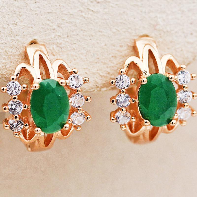 

Hoop & Huggie Trendy Gold Plated Copper Green Mini Earrings Cubic Zirconia For Women Girls Fashion Jewelry Accessories Birthday Wedding