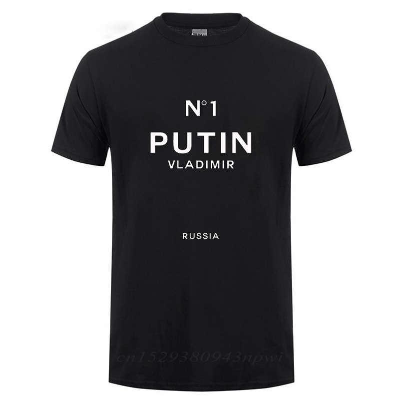 

N1 Vladimir Putin Russia President T Shirt For Men Male Adult Round Collar Cotton Short Sleeve T-Shirt Tshirt Man's Tops Tee 210420, White;black