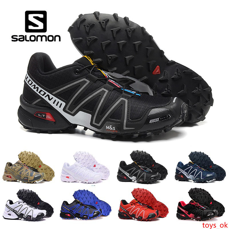

New Solamon Speed cross 3 CS III shoes Black Silver red Pink blue Women Outdoor SpeedCross 3s Hiking Womens sports sneakers 36-46