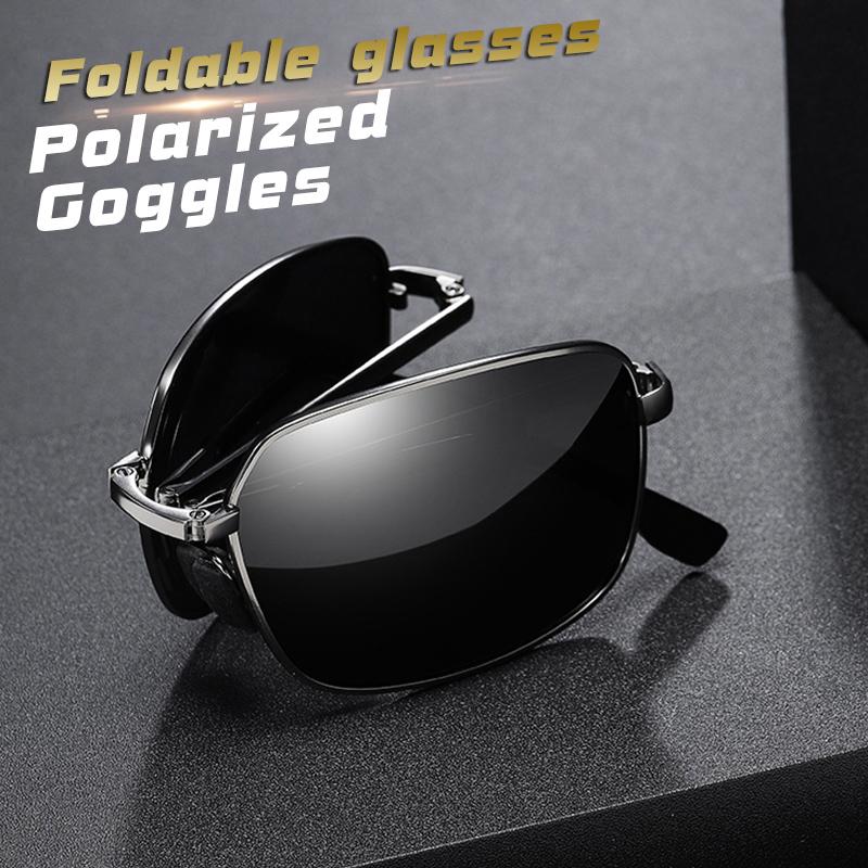 

Sunglasses CoolPandas Top Quality Alloy Fold Pochromic Polarized Men Folding Sun Glasses For Women Anti-Glare Zonnebril Heren