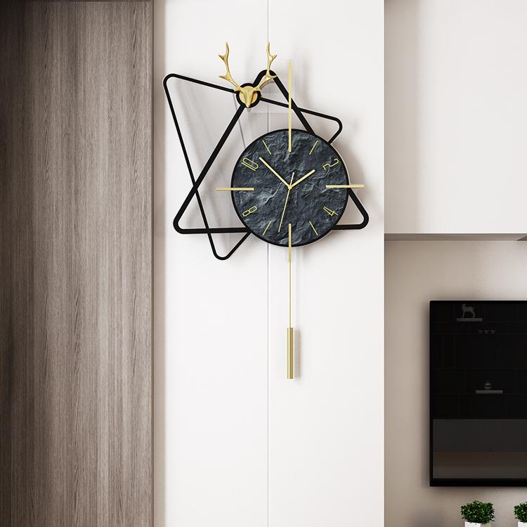 

Wall Clocks Nordic Modern Clock Creative Minimalist Deer Pendulum Large Acrylic Silent Relogio Parede Room Decoration DM50WC