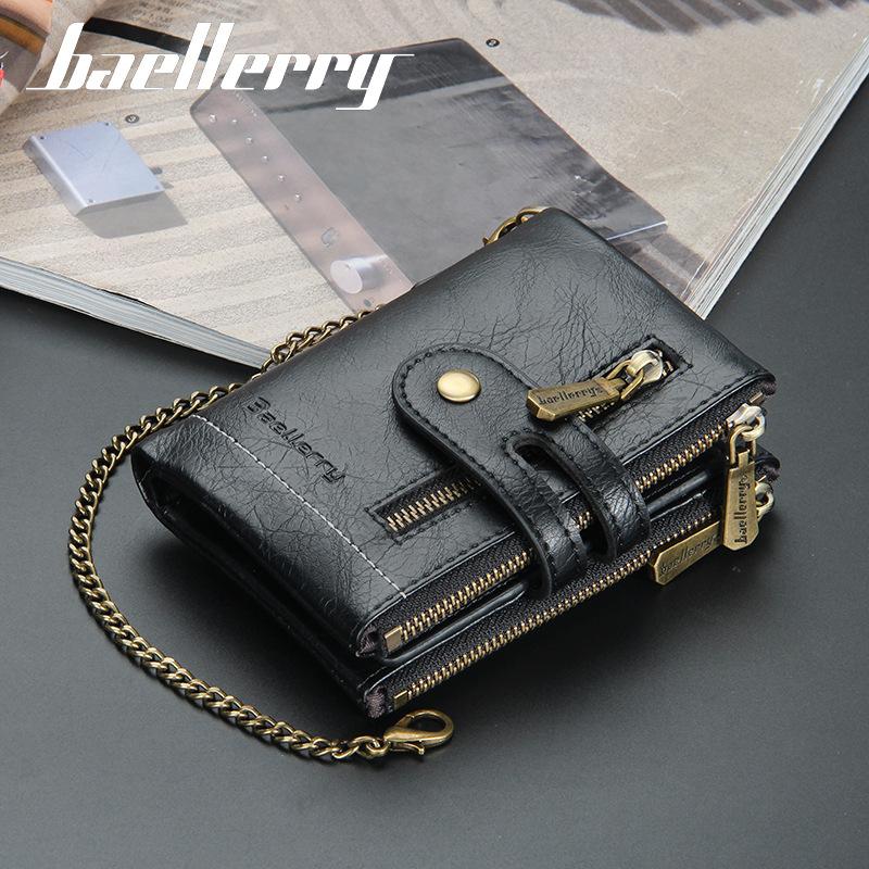

Purses And Handbags Luxury Designer Design 2021 Men's Short Double Zipper Coin Purse Multi-Card Position Tri-fold Wallet Wallets, Red;black