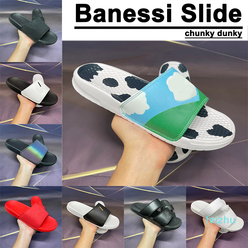 

Newset Banessi Slide Slippers slides Shoes noir Habanero Red Ultra black white Luxury designer sandals US 5.5-11, 01 chunky dunky