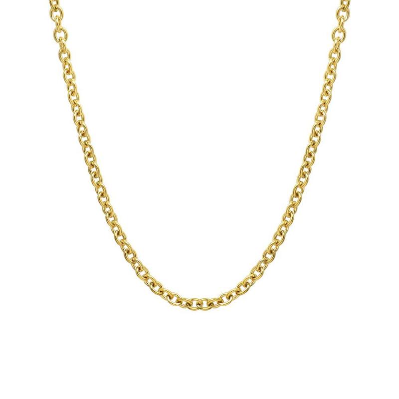

Pendant Necklaces Geometric Stainless Steel Simple Gold Color Necklace O-chain Gift For Women Accessories Bohemian Colgantes Mujer Moda Jewe, Silver